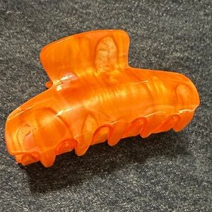 Vibrant Orange Hair Claw Clip